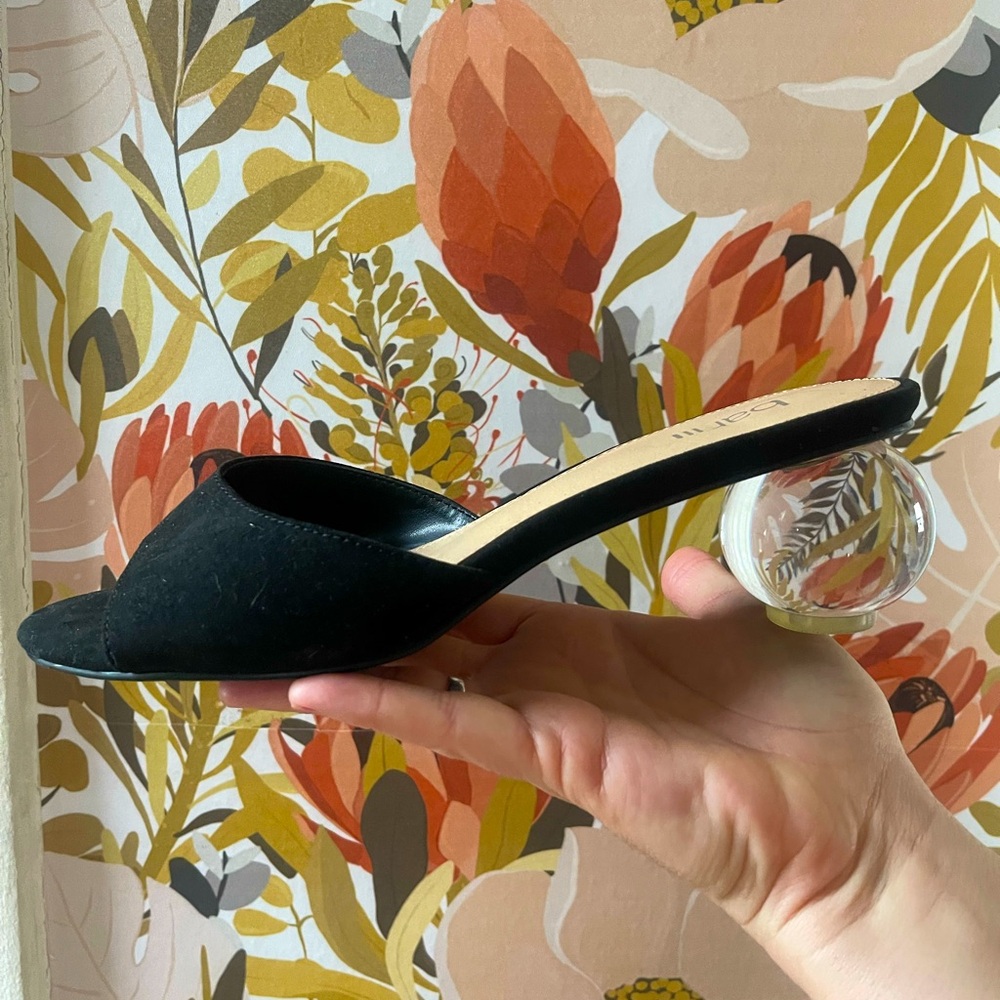 Unique Clear Black Bubble Heels!
